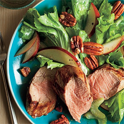 Grilled pork salad