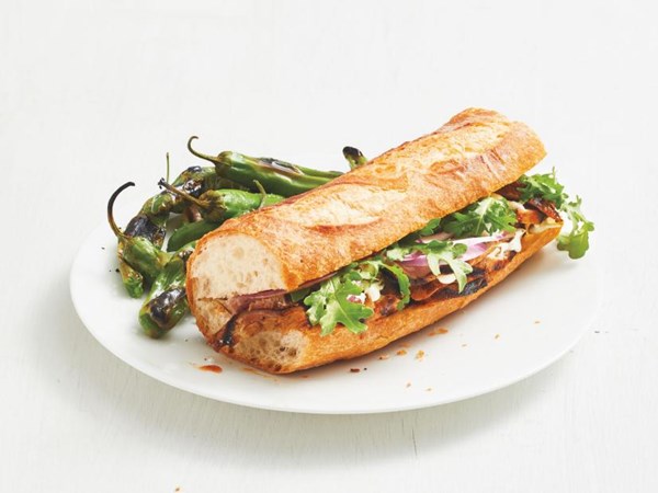 Grilled pork tenderloin sandwiches