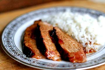 Grilled pork tenderloin with orange marmalade glaze