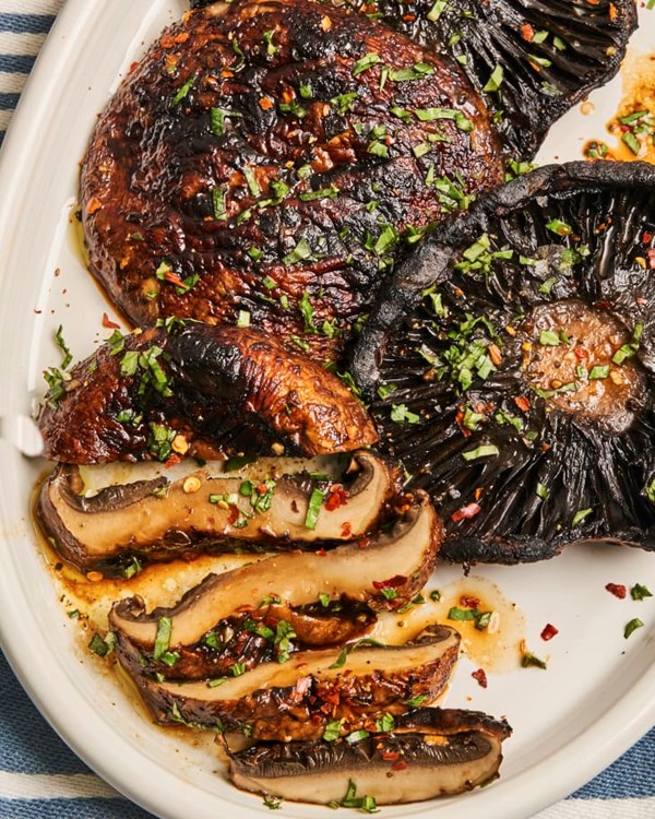 Grilled portobello mushrooms