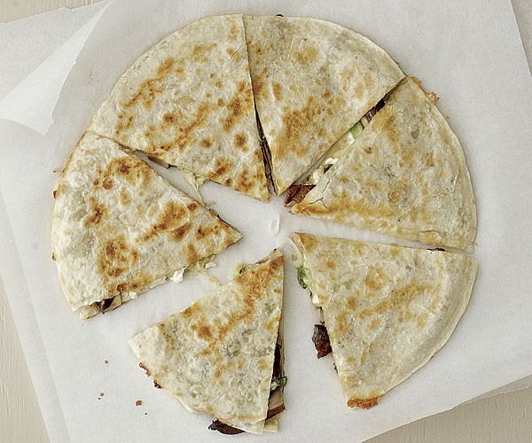 Grilled portobello quesadillas