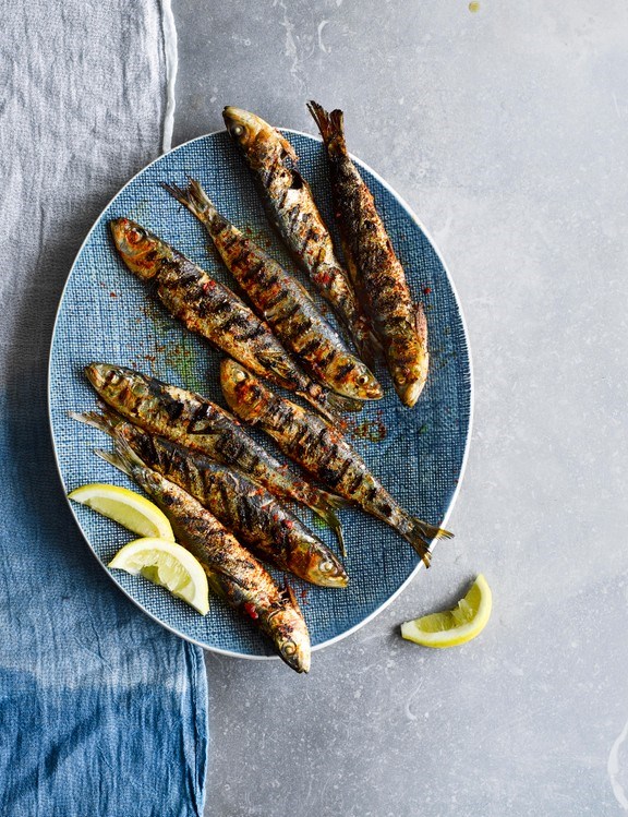Grilled Portuguese sardines