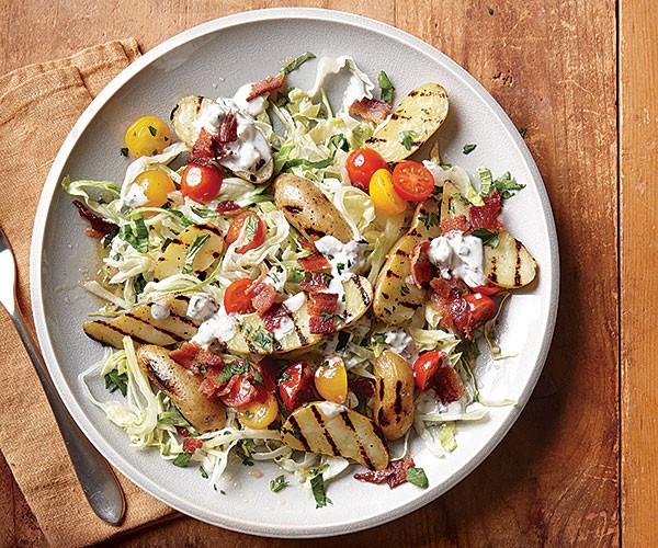 Grilled potato and BLT salad