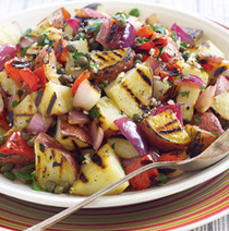 Grilled potato salad