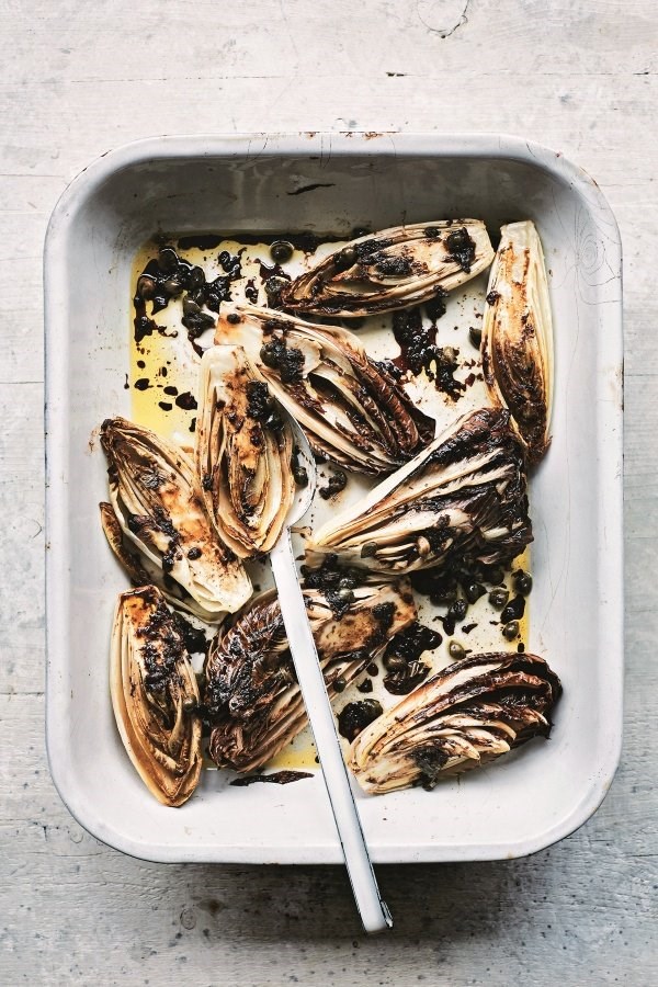 Grilled radicchio and chicory