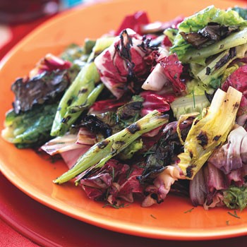 Grilled radicchio salad with sherry-mustard dressing