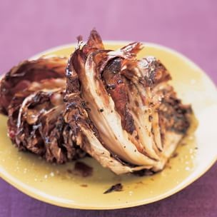 Grilled radicchio with olive oil and sea salt