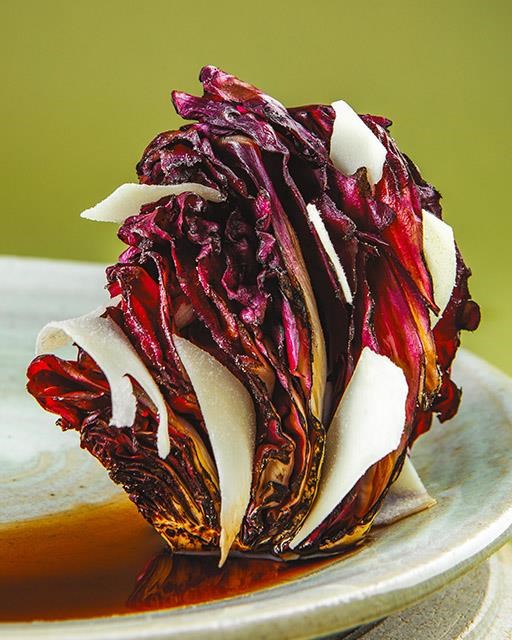 Grilled radicchio with pecorino 
