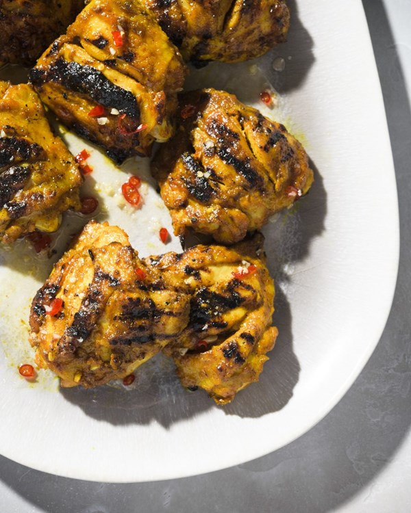 Grilled red curry chicken