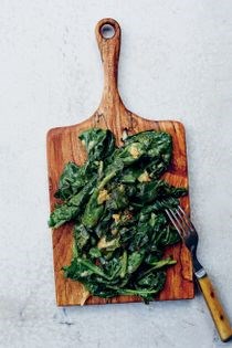 Grilled red romaine with bagna cauda