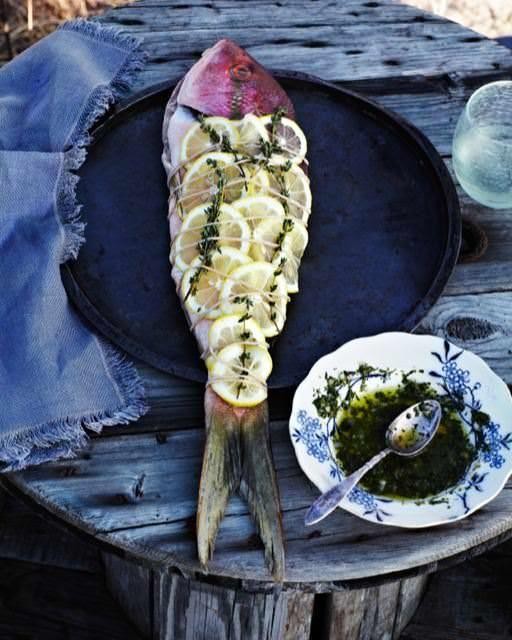 Grilled red snapper