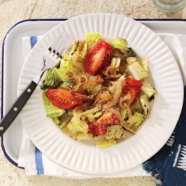 Grilled romaine toss
