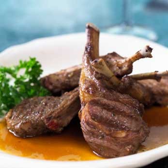 Grilled rosemary lamb chops
