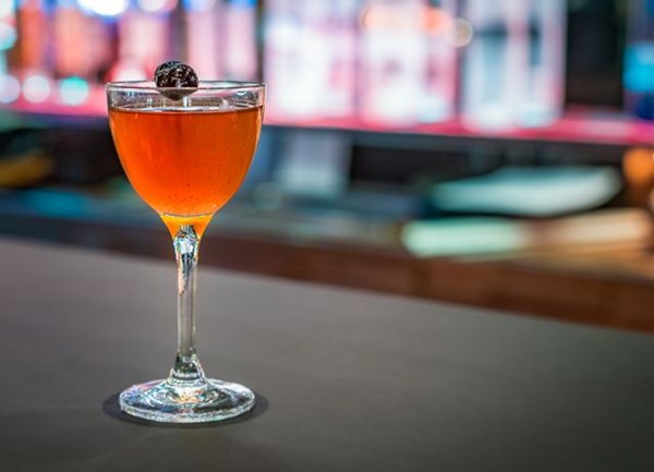 grilled rum Manhattan