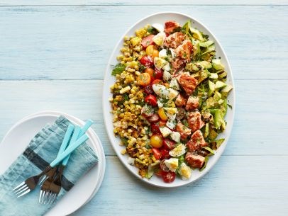 Grilled salmon Cobb salad