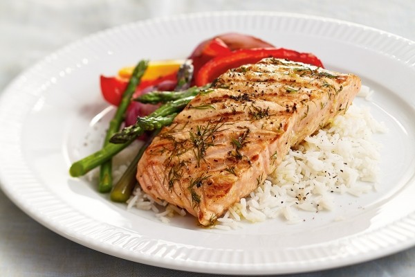 Grilled salmon fillets