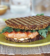 Grilled salmon with chipotle aioli