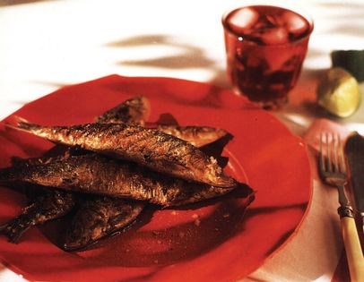 Grilled sardines