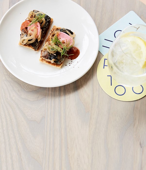 Grilled sardines and harissa