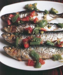 Grilled sardines with Essaouira salad