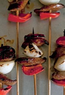 Grilled sausage skewers (Lukanki)