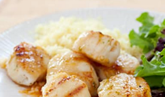 Grilled scallops