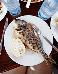 Grilled sea bream