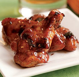 Grilled sesame chicken wings