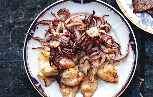 Grilled sesame squid
