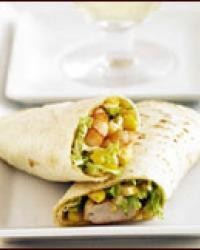 Grilled shrimp and corn wraps
