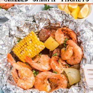 Grilled shrimp packets
