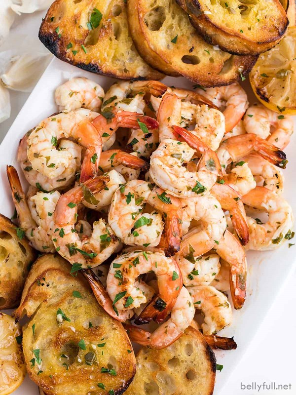 Grilled shrimp scampi
