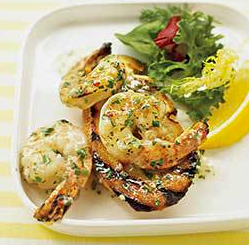 Grilled shrimp skewers