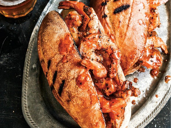 Grilled shrimp with New Orleans-style barbecue sauce from 'The Big-Flavor Grill' (Cook the Book)