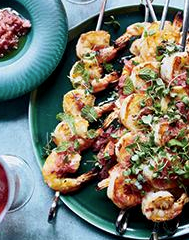 Grilled shrimp with shrimp butter