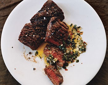 Grilled skirt steak