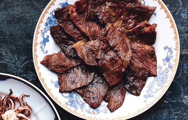 Grilled sliced brisket