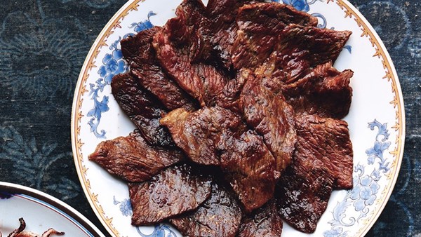 Grilled sliced brisket