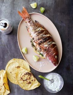Grilled snapper al mojo de ajo