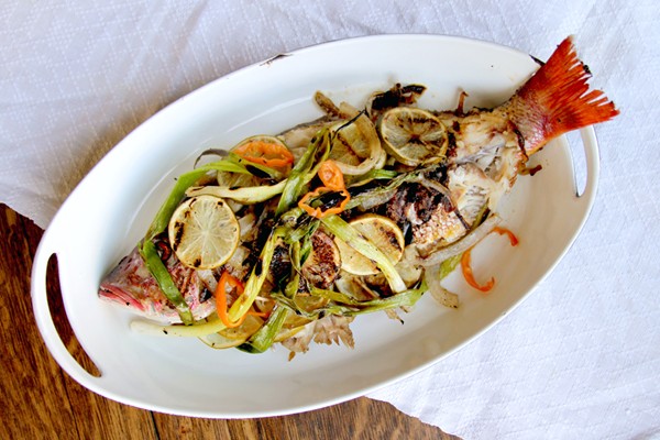 Grilled snapper with habanero and scallions