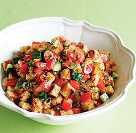 Grilled sourdough panzanella