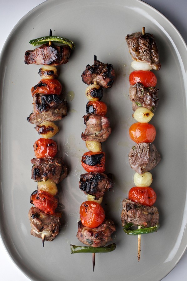 Grilled Southwestern-style lamb kebabs