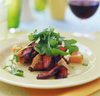 Grilled spice-rubbed skirt steak