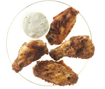 Grilled spiced chicken wings