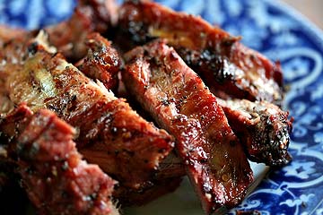 Grilled spicy citrus ribs