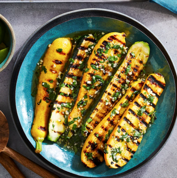 Grilled squash in cilantro, lime and fish sauce