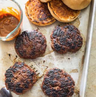 Grilled steak burgers