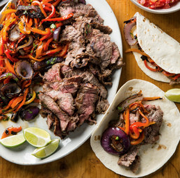 Grilled steak fajitas