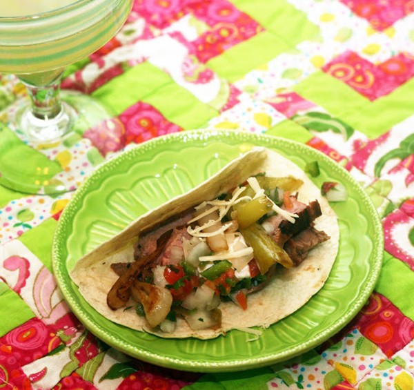 Grilled steak fajitas