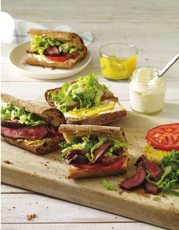 Grilled steak sandwiches